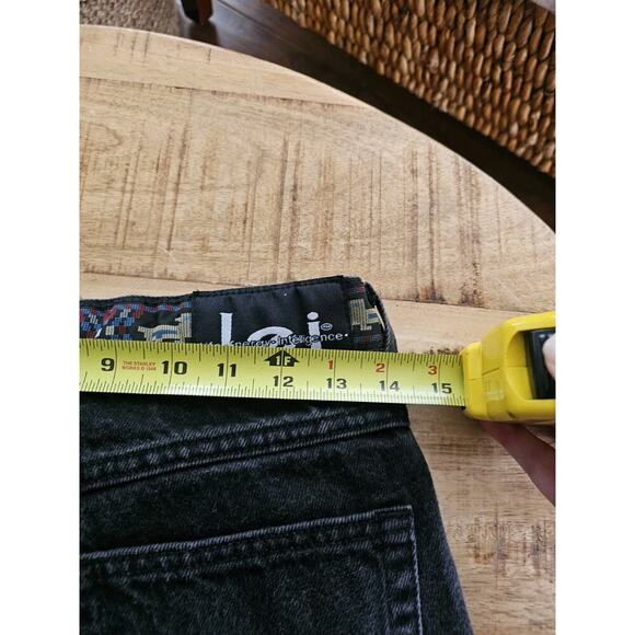 LEI Vintage Aztec Black Flare Boot Cut Denim Jeans Women's Size 9 Y2K - Picture 5 of 13